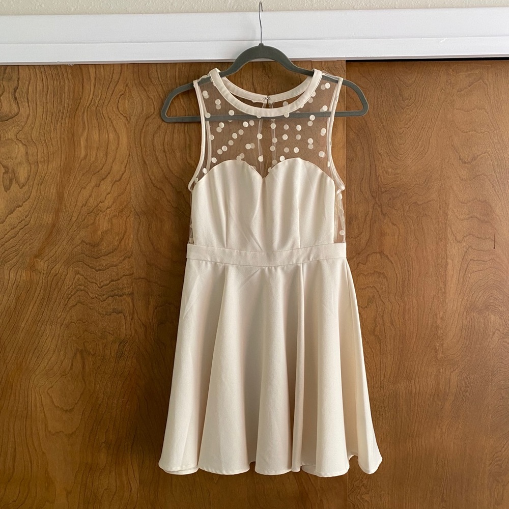 Off white coincidence & chance dress keyhole back